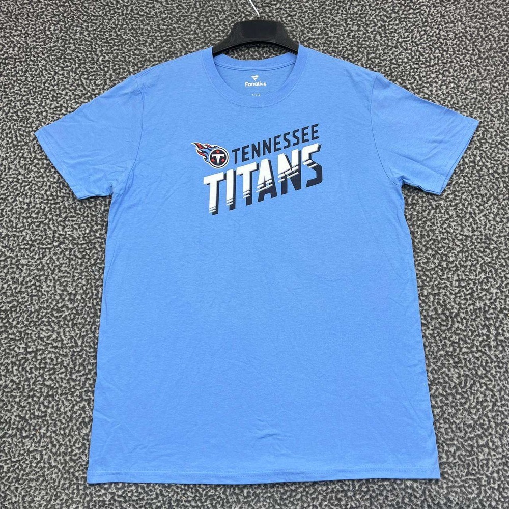 Tennessee Titans Shirt Men Large Blue Fanatics Short Sleeve Crew Neck L